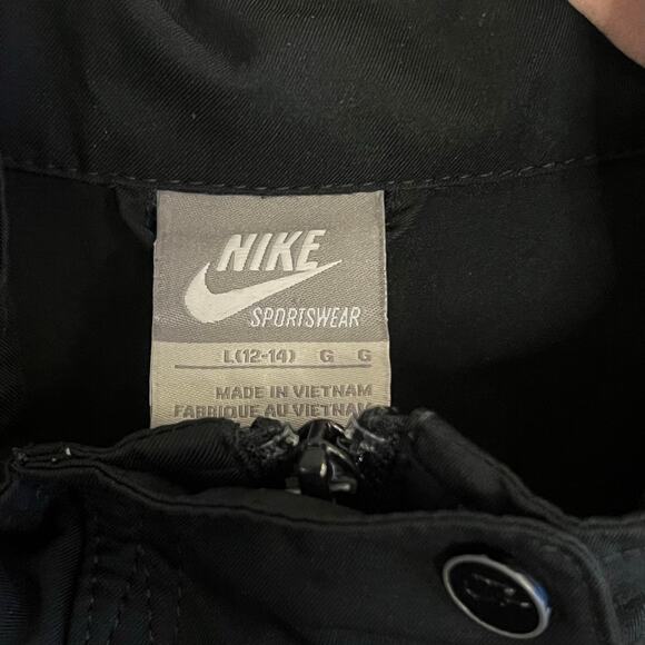 Nike Sportswear Full-Zip Jacket Black Size Large Vintage Windbreaker - Picture 6 of 7